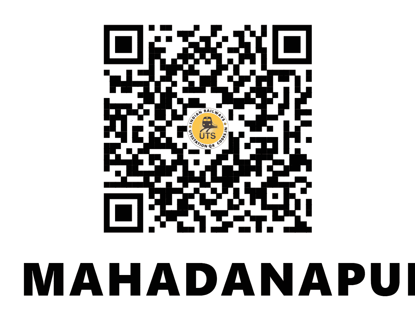 UTS QR Code for MAHADANAPURAM - MMH - SR (TAMIL NADU)